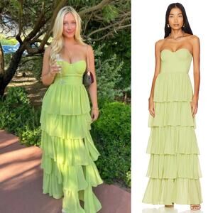 Lovers + Friends Lime Green Maxi Dress